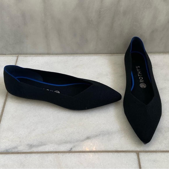 Rothy’s Black “The Point” Flats - Picture 4 of 12